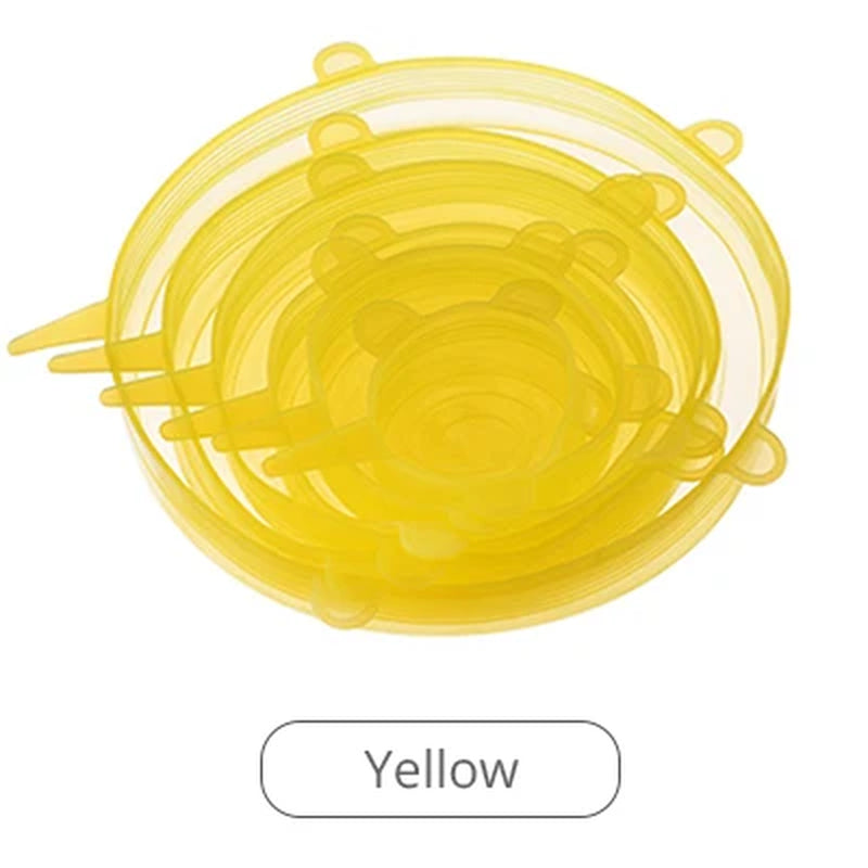 Reusable Silicone Stretch Lids Kitchen Fresh Keeping Covers