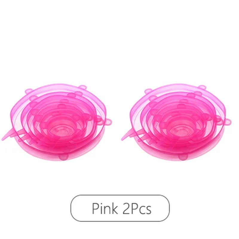 Reusable Silicone Stretch Lids Kitchen Fresh Keeping Covers
