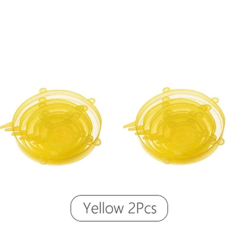 Reusable Silicone Stretch Lids Kitchen Fresh Keeping Covers