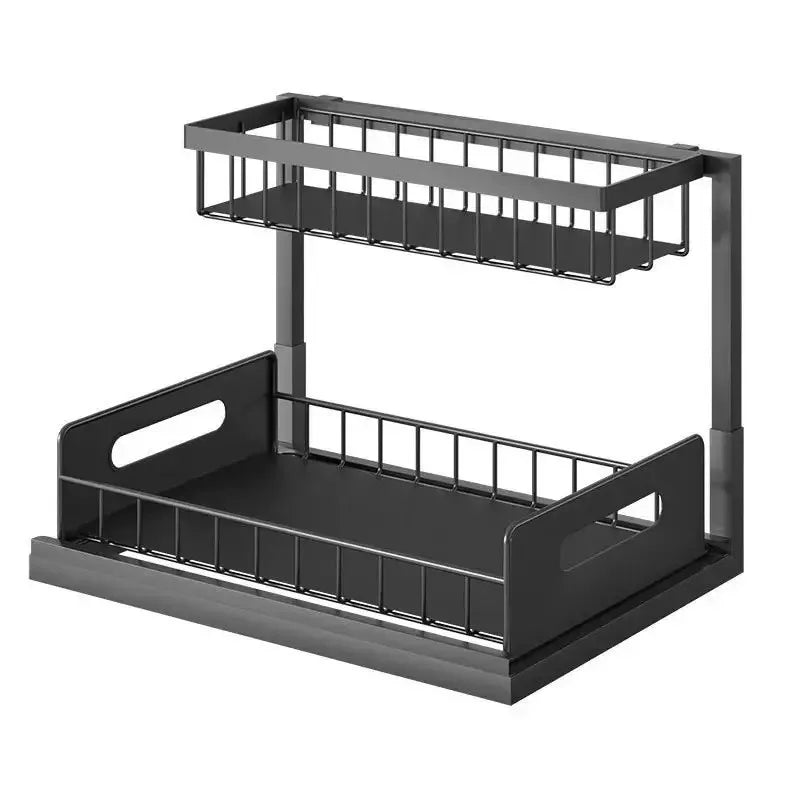 Under Sink Organizer - 2-Tier Pull Out Cabinet Storage