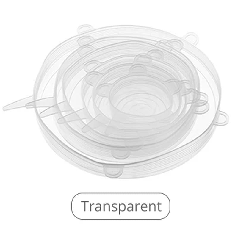 Reusable Silicone Stretch Lids Kitchen Fresh Keeping Covers