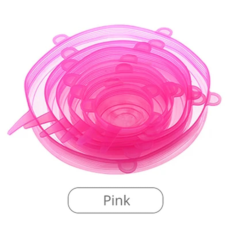 Reusable Silicone Stretch Lids Kitchen Fresh Keeping Covers